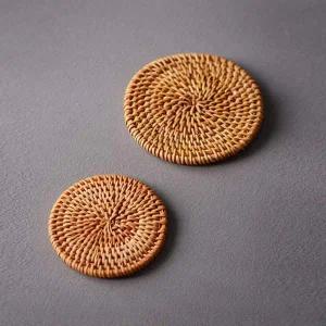 컵받침 베이직 라탄 티코스터 홀더