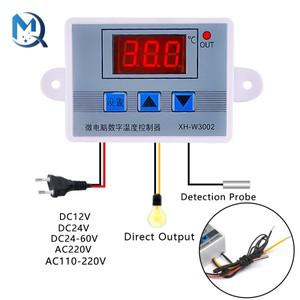 LED 디지털 온도 컨트롤러  조절기 센서 미터  냉장고 워터 가열 냉각  W3002  12V  110V  220V