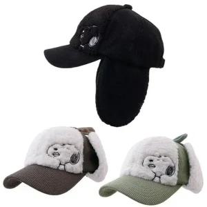 PE-C48005 캡모자 귀마개모자 피너츠 볼캡 군밤모자 귀마개