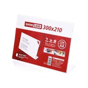 쇼케이스 단면300x210 SHOW CASE웰컴보드 명찰 상품표지 광고판 안내메뉴판 테이블안내판 스텐형 투명액자
