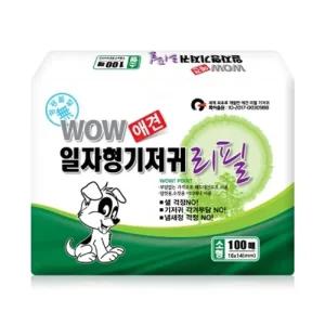 와우 일자형 기저귀 리필용 소형 100매강아지 반려견 팬티 멍멍이 개기저귀 용품 펫기저귀 견용 강아지용