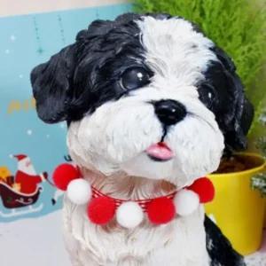 X-mas 솜방울스카프 (1판-10개)유니크한디테일 간절기 가을 겨울 애견옷 강아지 의류 강아지용 악세사리 반