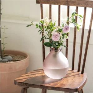 추카추카넷 스타일 핑크 유리화병(중-H18.5cm) 장식용 인테리어 선반 테이블 꽃병 용꽃병