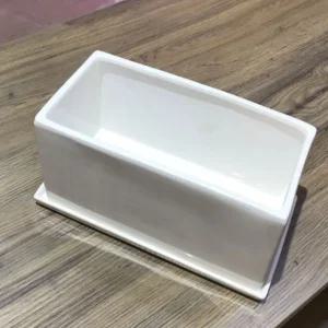 모던 도기화분 옆이 넓은 직사각 화이트 29x14x16cm식물 꽃화분 키우기 인테리어 실내 취미생활 실내용 정