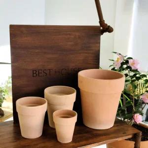 베트남 토분 살구색 키큰기본형 알토플라워 19x21cm 장식 예쁜화분 디자인 인테리어 클래식 튼튼한 분갈이