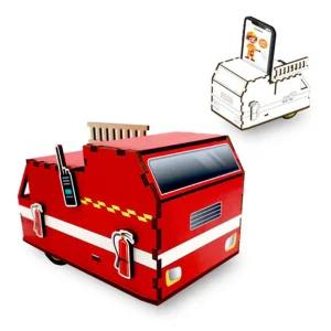우드공작 이미지 코딩 로봇 소방 만들기 컬러 UV학습교구 교육 교구재 어린이 키즈 초등 자동차 키트 인공