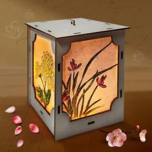 LED 전통 사군자 무드등 만들기 재료 키트미술만들기 DIY조명만들기 등만들기