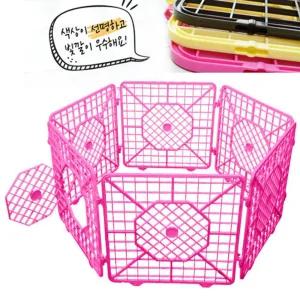 펫츠코 캐슬(대)6P애완견울타리 실내 철장 동물 강아지 애견