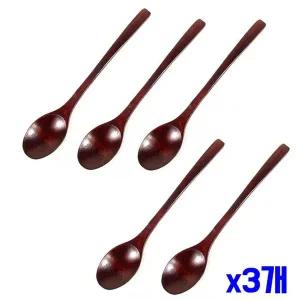 x3개 숟가락 변색이 옻칠 적은 5P 식당수저