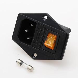샤인무역 1set 10A 250V 입구 모듈 플러그 로커 스위치 수 전원 소켓 3 핀 IEC320 C14 + 퓨즈 New