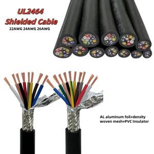 UL2464 차폐 케이블, 구리 제어 라인, 2, 3, 4, 5, 6/8 코어 트위스트 페어, 22AWG, 26AWG