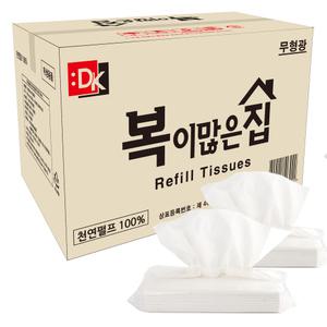 복이많은집 리필티슈 100% 천연 100매 X 50봉 5000매