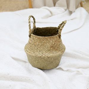 인테리어 수납 정리 용품 왕골 해초바구니 극소