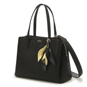 [닥스](강남점)DCBA1E543BK[MISTY FLOWER] 블랙 참장식 가죽 토트백