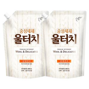 피죤 울터치 중성세제 겸용 리필 1.3L 2개