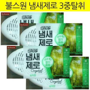 불스원 냄새제로 실내용 3중 탈취제 숲속향 4개