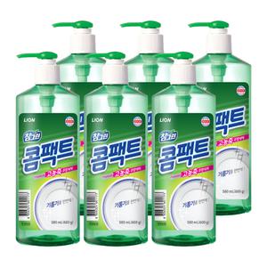 CJ라이온 참그린 콤팩트 주방세제 용기 600g 6개