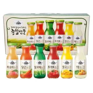 가야농장 종합 6종 음료선물세트 180ml 48병 (소박스 4박스)
