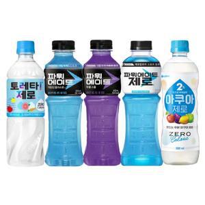 한번에먹자 500~600ml 5종 각 4개씩 / 토레타제로+파워에이드 3종+이프로 아쿠아제로