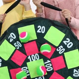 빅사이즈 다트놀이 벨크로 공 다트게임 [색상랜덤] 어린이 스포츠놀이 실내 던지기