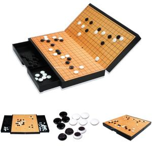 명인랜드 자석식 중형 바둑 폴더형 접이식 바둑판 오목 알까기 보드게임 놀이세트 M-206