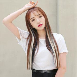 고운머리 포인트블리치 똑딱이 붙임머리 포인트 칼라 헤어 피스 가발 스트릿 패션 옴브레