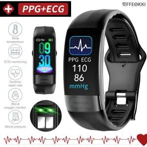 스마트 워치 손목 밴드 EKG PPG Spo2 팔찌 시계 의료 건강 ECC 피트니스 트래커 남성 여성 칼로리 혈압 스