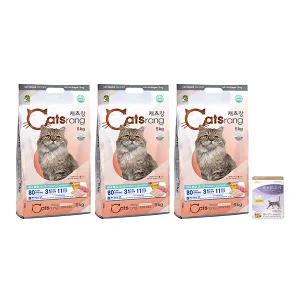 캐츠랑 전연령 5kg, 3개 + 생생닭고기 인도어 30g, 1개