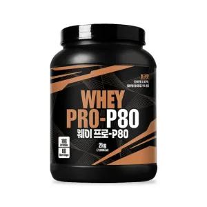웨이프로 P80 2kg 초코맛 포대유청 단백질 보충제