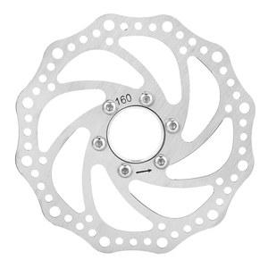 자전거 브레이크 로터, 스테인리스 스틸 로터 산악 160mm 나사형 허브 디스크 플랜지 어댑터(볼트 6개 포함)