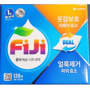 피지 FiJi 파워업 녹는 시트 듀얼 에이 120매(15x8개입)/세탁세제/드럼겸용시트지세제/드럼세탁기/통돌이세탁기