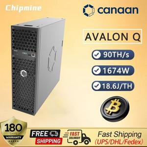 Canaan Avalon Q 90TH/S 1674W 비트코인 18.6 J/TH 홈 꽤 광부 De 광부 암호화폐