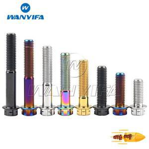 Wanyifa 티타늄 볼트 M10x15 ~ 90mm Pitch1.25/1.5mm 오토바이 캘리퍼스 용 플랜지 Torx T50 헤드 나사 재