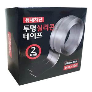 엠엔피라이프 틈새차단 투명 실리콘테이프 3cm x