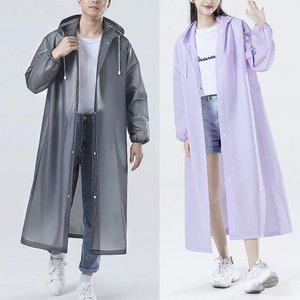 고품질 여자 남자 EVA 레인코트 패션 경량 우비 롱우비 캠핑우비 코트우의 캠핑우비 배달우비 (WFJ2B70)