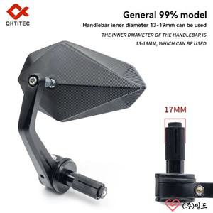 Ducati Honda CB650R Kawasaki Yamaha MT03 Suzuki Benelli 용 7/8 인치오토바이 바 엔드 백미러 사이드