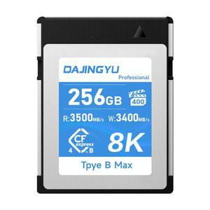 256GB CFExpress 4 0형 B 메모리 카드 8K RAW 사진 및 비디오 녹화용 R5/R5C/Z8/Z9 카메라와 호환 최대 3500MB/s 쓰기, 3400MB/s 읽기
