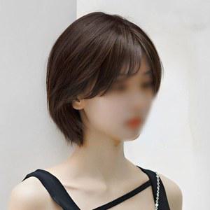 여성 자연스러운 숏컷 중년 단발 티안나는 통가발 짧은