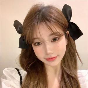 지수 반리본 옆머리핀 헤어핀 2P 집게핀 왕리본 반묶음 반머리 미니