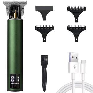 LED 전원 디스플레이 전동 바리깡 수염 트리머 USB 충전식 바리캉 멘즈 0 1mm의 제로 갭 셀프컷 남성 강력한 모터 저소음 스킨헤드 면도기 가위 일헤드, 조각, 빈티지 헤어스타일에 적합합니다 hair cutter for men