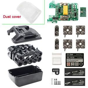 BL1830 리튬 이온 배터리 케이스 충전 보호 회로 기판 박스 PCB Makita 18V 3.0Ah 레이블 먼지 커버