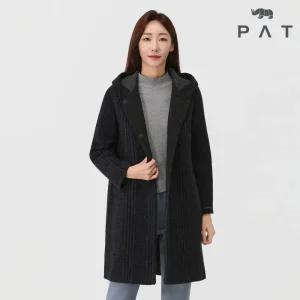 [PAT 여성] 체크 후드 핸드메이드 코트_1H81113