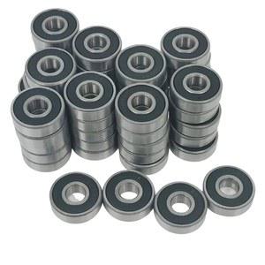 EXERAUO 608 2RS 베어링, 608 베어링, 30팩 608 2RS 볼 베어링, 608 볼 베어링 8x22x7mm, 스케이트보드 베어링 이중 고무 밀폐 미니어처 딥 그루브 볼 베어링
