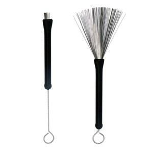 드럼 스틱 연습용 난타 채 공연용 개폐식 스틸 와이어 재즈 브러쉬 플라스틱 손잡이가있는 32CM 타악기 뮤지컬 용품