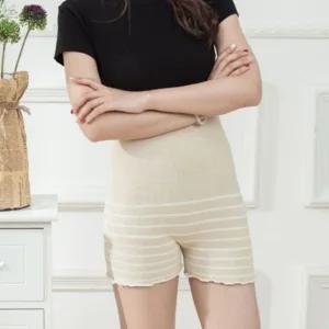 하이웨스트 니트속바지 - 겨울 두꺼운 수면반바지 속바지 여자속바지