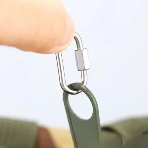 스텐 미니 퀵링크 2mm 지퍼 안전고리 잠금형 카라비너