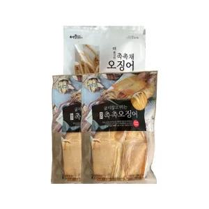 어부예찬 국내산 촉촉오징어 왕특대 4미(2미X2봉)+오징어채 1봉(50g)
