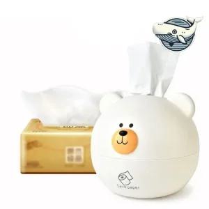 귀여운 곰 인형 티슈케이스 화이트 세면대 두루마리휴지케이스 냅킨통 냅킨함 넵킨통