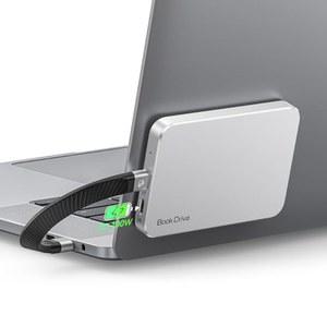 ORICO 북드라이브 랩탑 및 USB-C 스마트폰용 PD 100W 충전 기능이 있는 1TB 마그네틱 외장 SSD - Magsafe 휴대용 솔리드 스테이트 드라이브, USB 3.2 Gen2 P10Plus용 1000MB/s