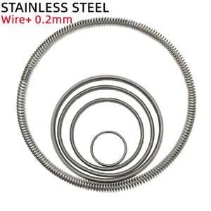 10PCS 스테인레스 스틸 씰링 O 링 스프링 와이어 직경 0.2mm 오일 씰